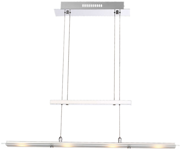 LED Hängelampe, silber, höhenverstellbar, H 165 cm