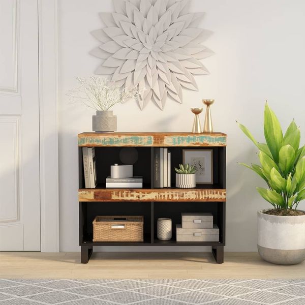 vidaXL Beistelltisch 85x33x75 cm Altholz Massiv 352899