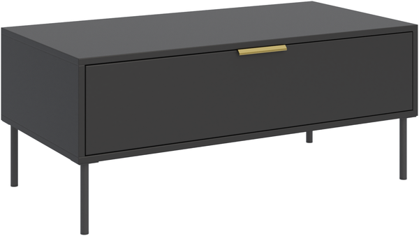 Selsey "Vena" Couchtisch mit Schublade, schwarz, 100x50 cm
