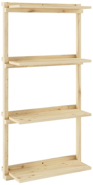 Karup Design Wandregal Groove Shelving Narrow, Wandregal, Aufbewahrung, Deko, Platzsparend, inkl. 4 Abnehmbare Regalböden aus FSC®-zertifiziertem Massivholz