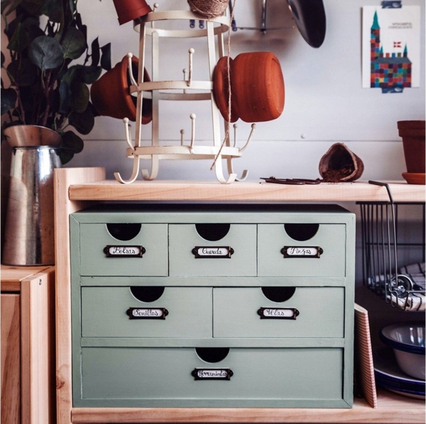 Astigarraga Kit Line Schubladenbox Schubladenblock 40x28x20 cm, Organizer aus Holz mit sechs Schubladen Bild 2