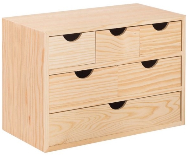 Astigarraga Kit Line Schubladenbox Schubladenblock 40x28x20 cm, Organizer aus Holz mit sechs Schubladen Bild 4