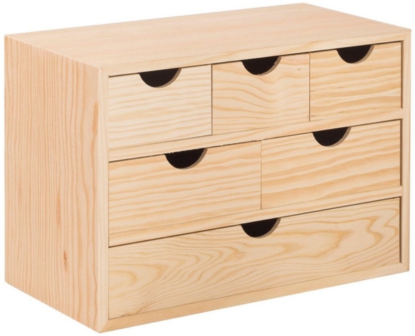Astigarraga Kit Line Schubladenbox Schubladenblock 40x28x20 cm, Organizer aus Holz mit sechs Schubladen Bild 5
