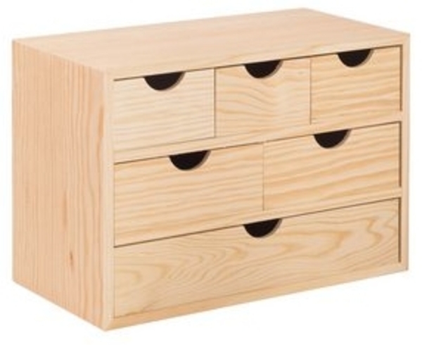 Astigarraga Kit Line Schubladenbox Schubladenblock 40x28x20 cm, Organizer aus Holz mit sechs Schubladen Bild 6