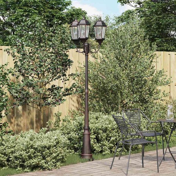 vidaXL Garten-Licht Bronze 61 x 53 x 235 cm Aluminium und Glas 42000335