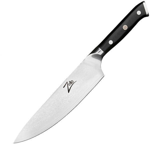 Alpha-Royal Japanese Serie 8" Chefkochmesser Damaszener-Stahl Schwarz