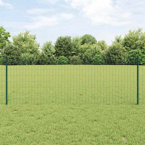 vidaXL Zaun mit Pfosten Grün 3335982