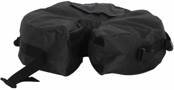 Sandsack für Schirmständer bis 40 kg befüllbar robustes 300x600D Material mit Klett und Schnalle zur sicheren Beschwerung von Sonnenschirmen anthrazit