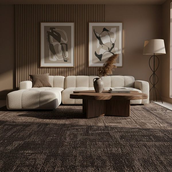 KADIMA DESIGN Wollteppich KOFEL Wohnzimmer Waschbar Schlafzimmer Wohnzimmerteppich Esszimmer, Läufer, Höhe: 9 mm, Braun, 80x150 cm, Modern Esszimmerteppich Einfarbig Waschbar