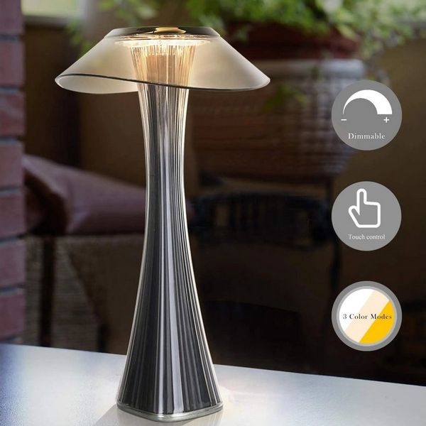 Nettlife LED Nachttischlampe Dimmbar Modern USB mit 3 Helligkeitsstufen Tischleuchte Tischlampe, Dimmbar, LED fest integriert, Naturweiß, Kaltweiß, Warmweiß, für Schlafzimmer, Büro, Wohnzimmer, Arbeitszimmer