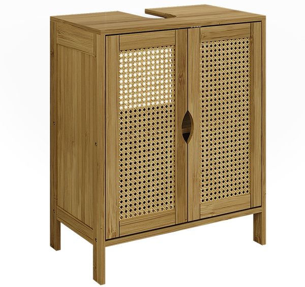 Waschbeckenunterschrank Liora Bambus 48 x 60 cm Vicco