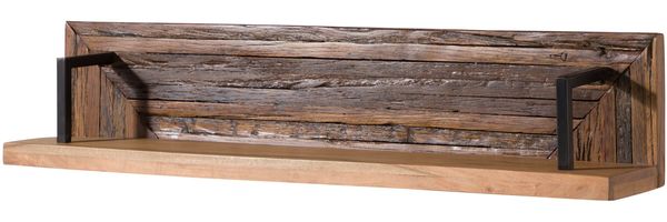 Wandregal Altholz 118x20x25 natur lackiert LYON #140