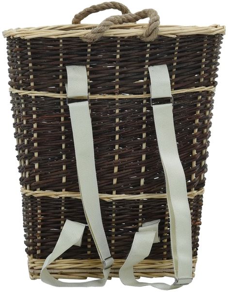 vidaXL Holzkorb mit Trageriemen 44,5×37×50 cm Natur Weide 286973 Bild 3