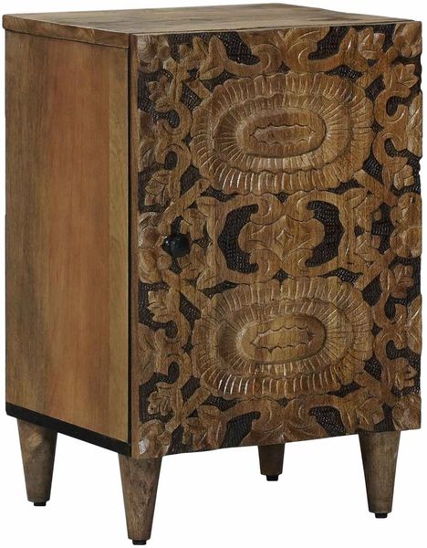 vidaXL Badezimmerschrank Braun 38 x 33,5 x 58 cm Massivholz Mango 4018353