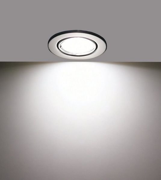 TRANGO LED Einbauleuchte, 3-Stufen dimmbar, 6er Set LED Einbaustrahler 6729-065MO6KSD in Schwarz matt Rund incl. 3-Stufen dimmbar Ultra Flach LED Modul, 6000K Tageslicht (kalt-weiss), Deckenspot, Einbauspot, Deckenleuchte