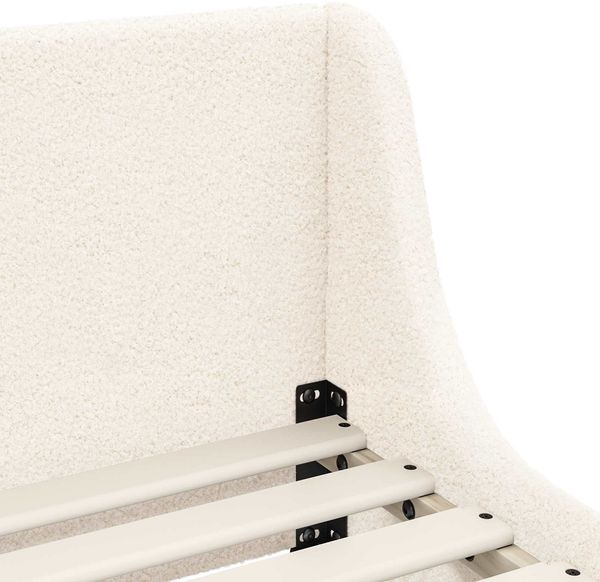 vidaXL Kinderbettgestell mit Kopfteil Creme 90 x 190 cm Schafstoff 42010874 Bild 7