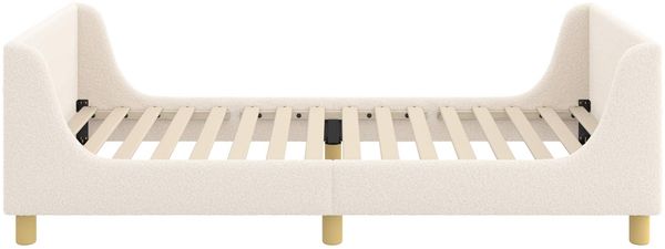 vidaXL Kinderbettgestell mit Kopfteil Creme 90 x 190 cm Schafstoff 42010874 Bild 6