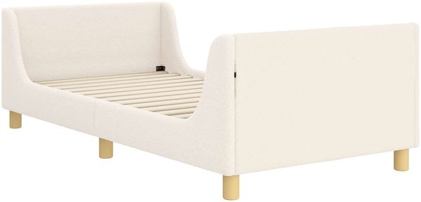 vidaXL Kinderbettgestell mit Kopfteil Creme 90 x 190 cm Schafstoff 42010874 Bild 4
