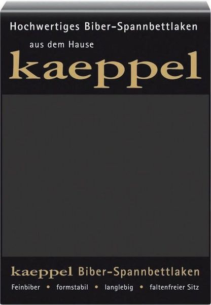 Kaeppel Biber Spannbettlaken Einfarbig Anthrazit 140x200 cm - 160x200 cm