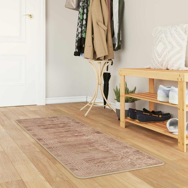 vidaXL Teppichläufer MARSA Weiß 50 x 100 cm Polyester und PVC 42023300