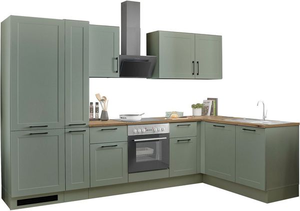 BASIC by Balculina Winkelküche Marsi, Stellmaße 310x175 cm, wahlweise mit E-Geräten, mit Soft-Close-Funktion