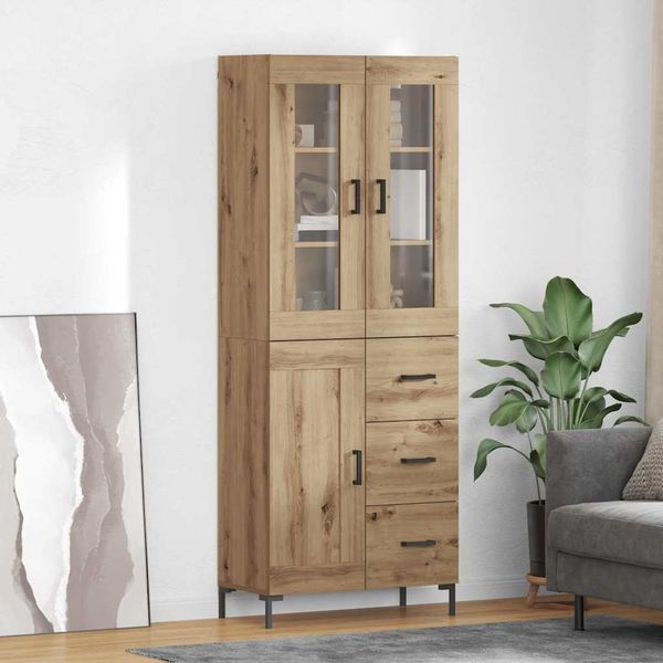 vidaXL Highboard mit Schubladen 2 pcs Artisan-Eiche Holzwerkstoff 3415990