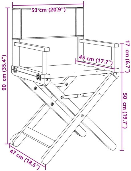 vidaXL Klappbare Gartenstühle 4 Stk. Cremeweiß Stoff 3208910 Bild 9