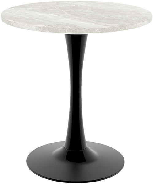 Couchtisch 72*70*70 cm, rund, mit Tischplatte in Kunstmarmor-Optik, schwarzes Design Bild 6