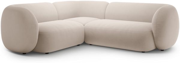 Micadoni Ecksofa Kate 4-Sitzer Links Samt Beige