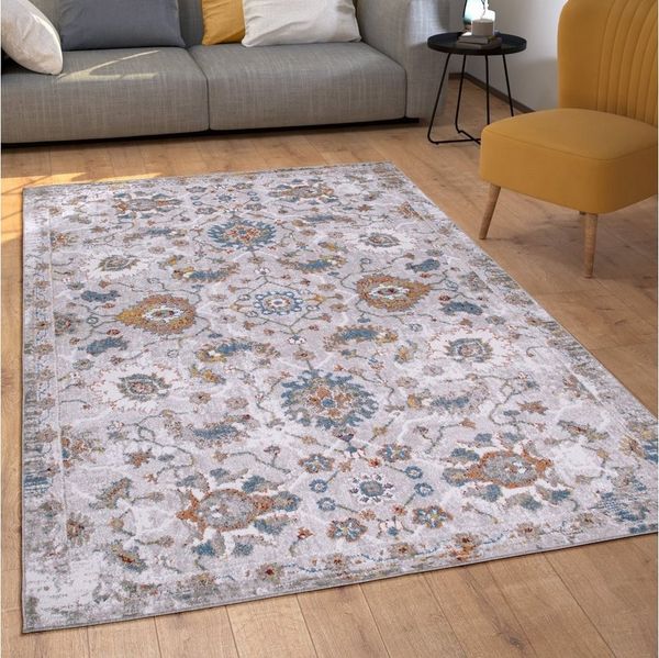Paco Home Teppich Palermo 562, rechteckig, Höhe: 13 mm, Kurzflor, Orient-Optik, Vintage Design
