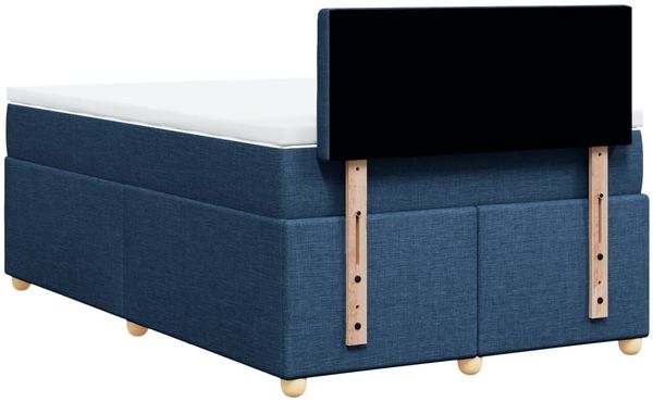 vidaXL Boxspringbett mit Matratze Blau 120x190 cm Stoff 3286639 Bild 6