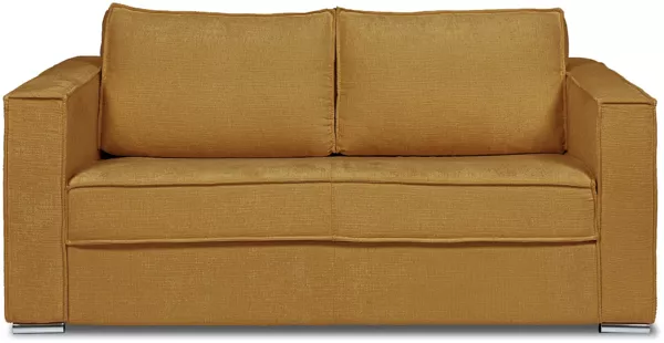Vente-unique - LORETO Sofa Stoff Gelb - B 223 cm95 cm x H 90 cm x L 195 cm