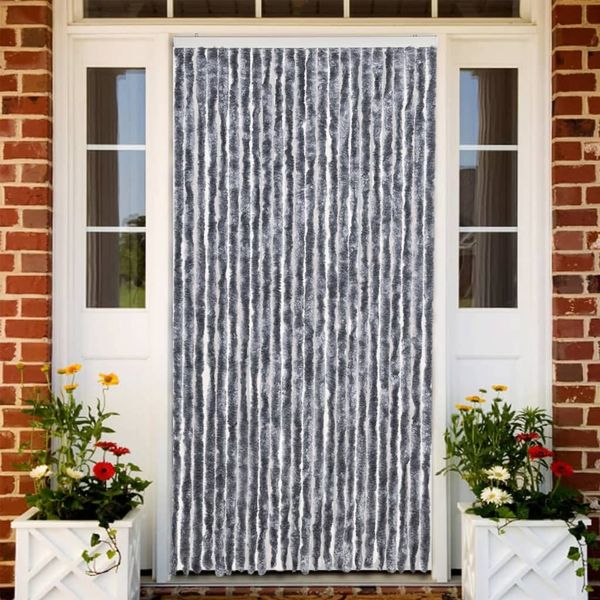 vidaXL Fliegenvorhang Silbern 100x230 cm Chenille 377380