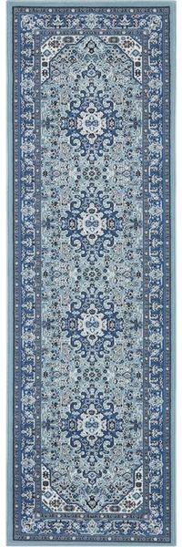 Orientalischer Kurzflor Teppich Skazar Isfahan Hielblau - 80x250x0,9cm