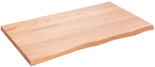 vidaXL Wandregal Hellbraun 100x60x(2-4) cm Massivholz Eiche Behandelt 363690