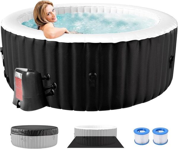 Meulbaty Whirlpool Aufblasbarer Whirlpool von Circle, (1-tlg), Tragbarer Outdoor-Whirlpool für 4 Personen
