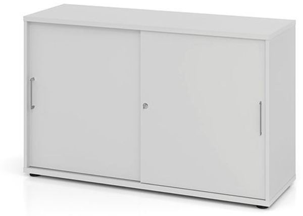 Schiebetürschrank 2 Ordnerhöhen, 120cm CE Grau