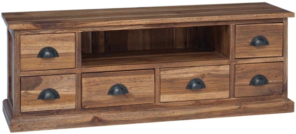 vidaXL TV-Ständer Natur 110 x 30 x 40 cm Massivholz Teak 42017955