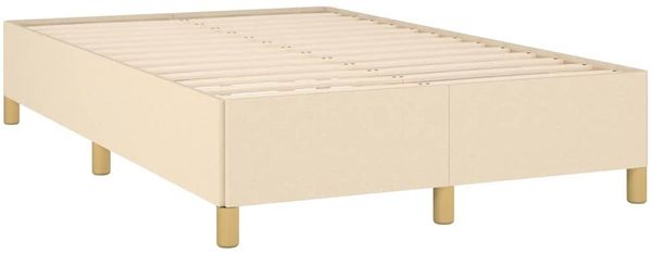 vidaXL Boxspringbett mit Matratze & LED Creme 120x190 cm Stoff 3270265 Bild 6