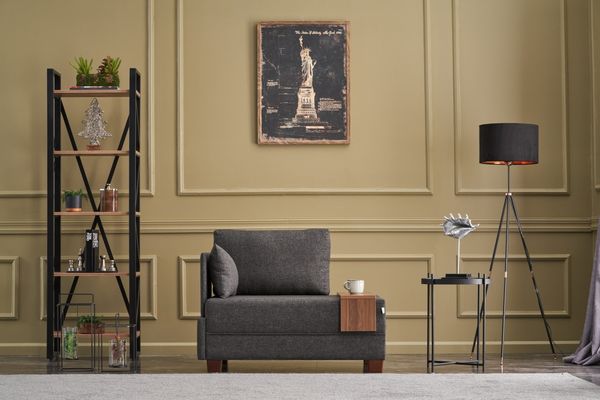 1-Sitzer-Sofa, 'Fly', 80 x 75 x 100, Anthrazit