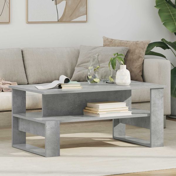 vidaXL Couchtisch Beton Grau 90 x 50 x 40 cm Holzwerkstoff 8000215