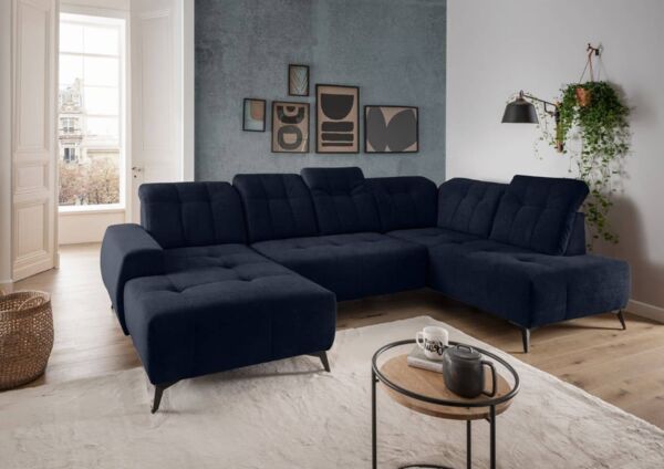 U-Form Wohnlandschaft Sano mit Elektrofunktion von Benformato | Mango