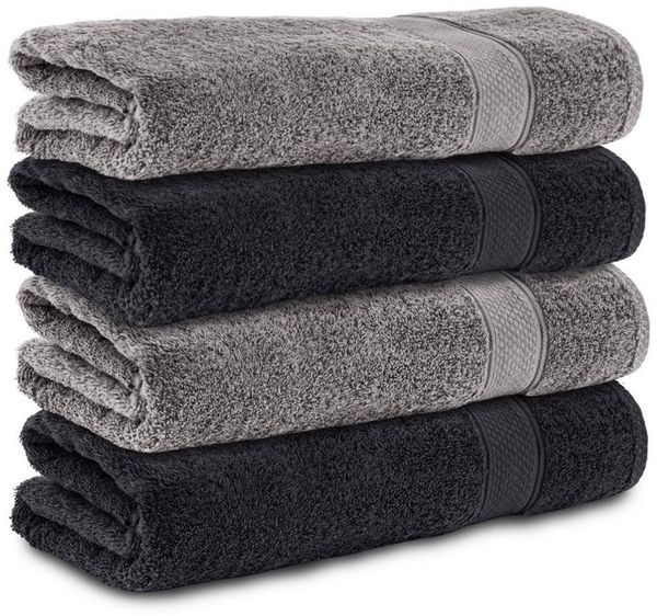 Komfortec Handtuch Set 100% Baumwolle, 470 g/m², Frottee (Set, 4-St), Handtücher 50x100 cm Set, Weich