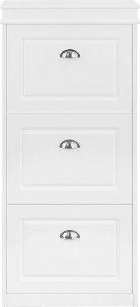 SoBuy FSR94-W Schuhschrank, MDF, Lackiert, Weiß, 53 x 117 x 24 cm