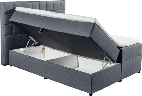 Polsterbett >ALASKA 2< Liegefläche 160x200cm, in anthrazit - 180x123x213 (BxHxT) Bild 3