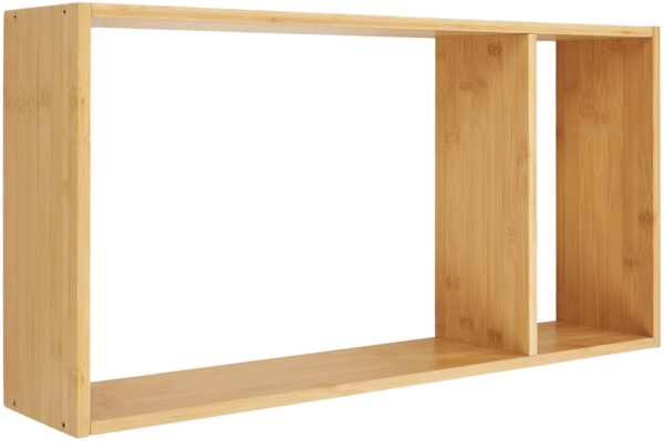 Wandregal, Bambus, natur, 70 x 15 x 35,5 cm