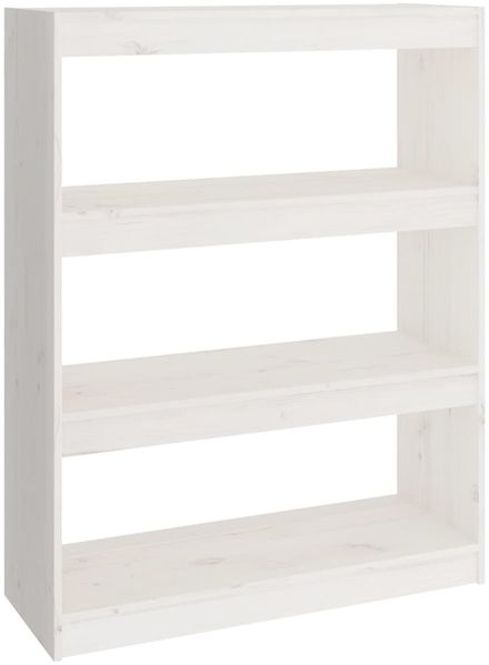 vidaXL Bücherregal/Raumteiler Weiß 80x30x103,5 cm Massivholz Kiefer 808189 Bild 2