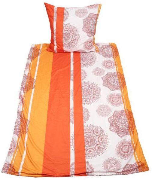 HTI-Living Orange Rot Bettwäsche 2-teiliges Set 135 x 200