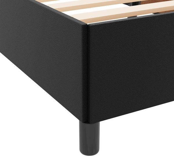 vidaXL Bettrahmen mit Matratze Schwarz 90 x 190 cm Stoff 3398974 Bild 9