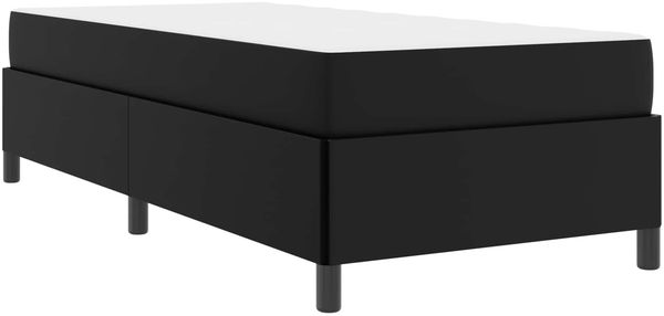 vidaXL Bettrahmen mit Matratze Schwarz 90 x 190 cm Stoff 3398974 Bild 2
